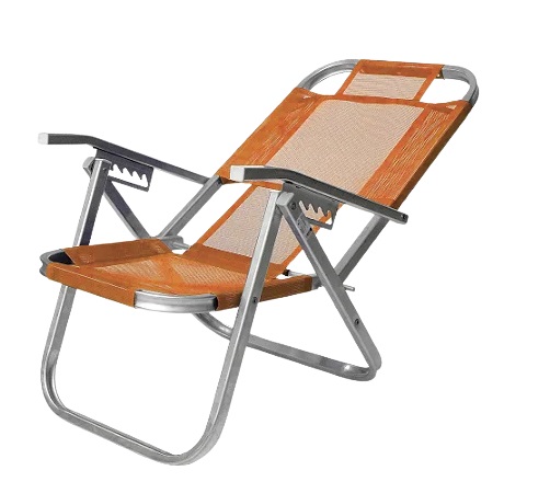 Cadeira de praia 05 posições - Modelo Ipanema - Laranja
