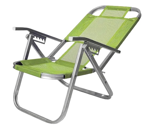 Cadeira de praia 05 posições - Modelo Ipanema - Verde Primavera