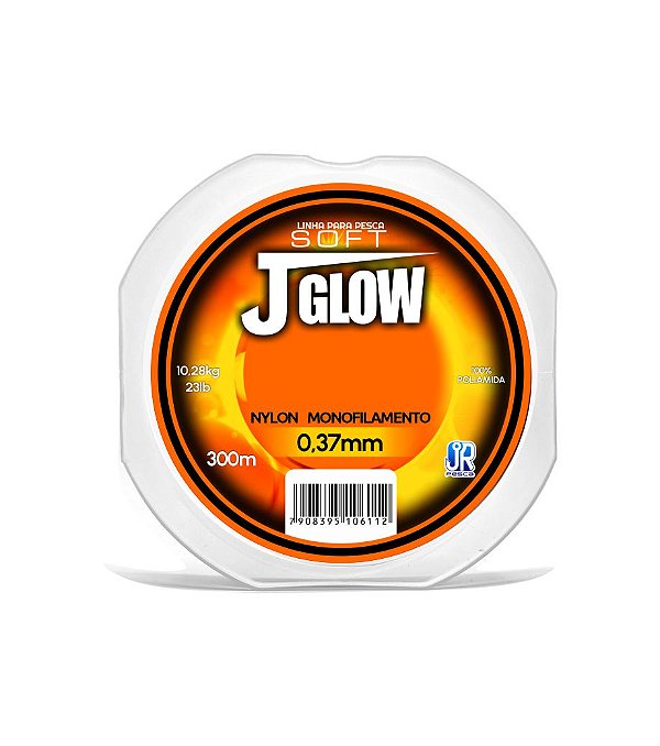 Linha Monofilamento J-Glow Laranja JR Pesca - Escolha o tamanho