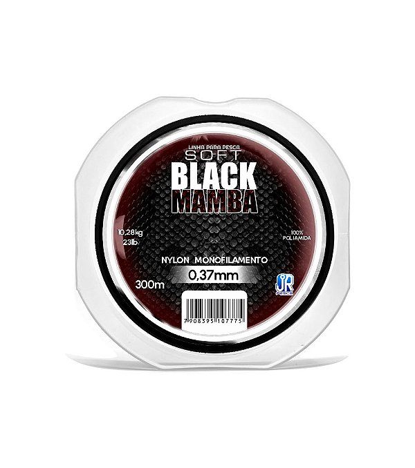 Linha Monofilamento Soft Black Mamba 0,37mm 300m - JR Pesca