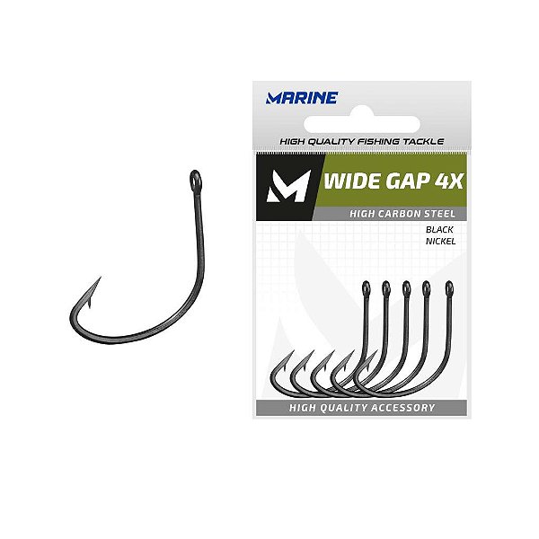 Anzol Wide Gap 2/0 Marine Sports 4x com 40 unidades