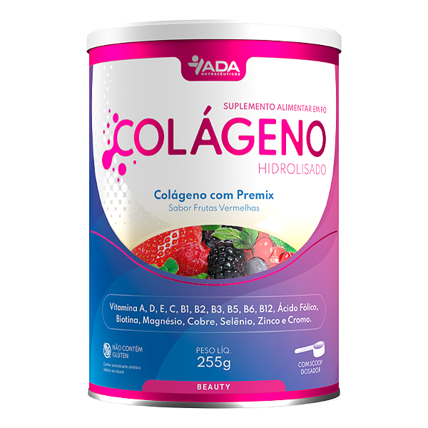 Colágeno Hidrolisado 255G Frutas Vermelhas