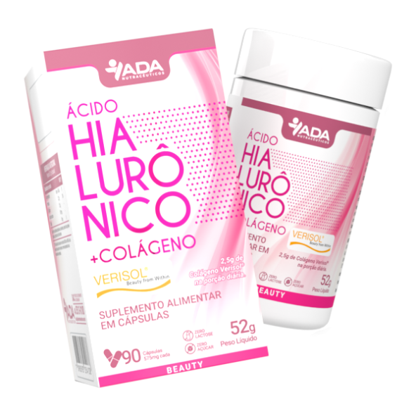 Ácido Hialurônico + Colágeno Verisol - 90 Cápsulas 575mg