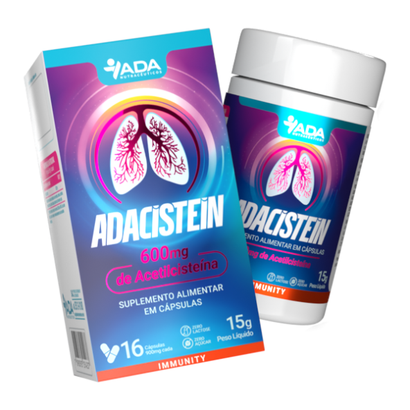 Adacistein - Acetilcisteína - 16 Cápsulas 600mg