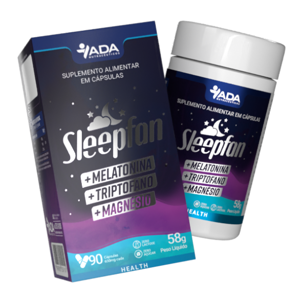 Sleepfan - Melatonina + Triptofano - 90 Cápsulas 650mg