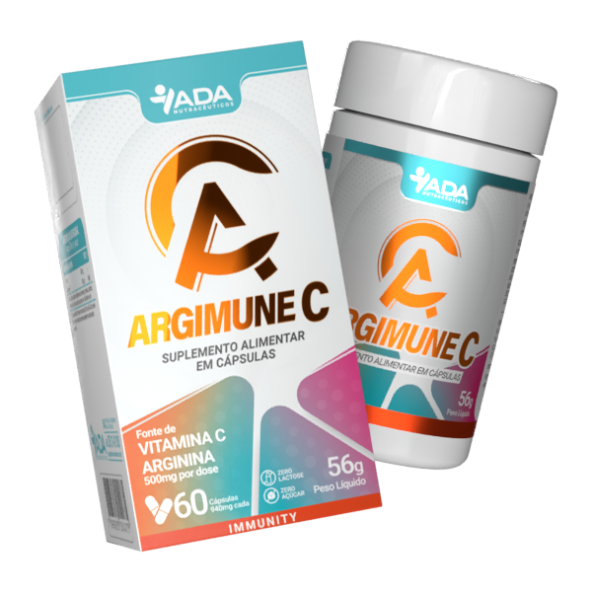 Argimune C - Vitamina C + Arginina - 60 Cápsulas 940mg