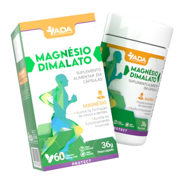 Magnésio Dimalato - 60 Cápsulas 600mg