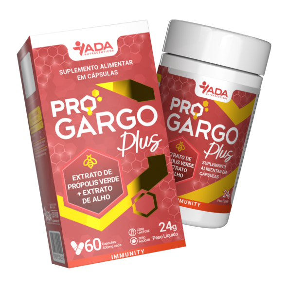 Progargo Plus - Extrato de Própolis + Extrato de Alho - 60 Cápsulas 430mg