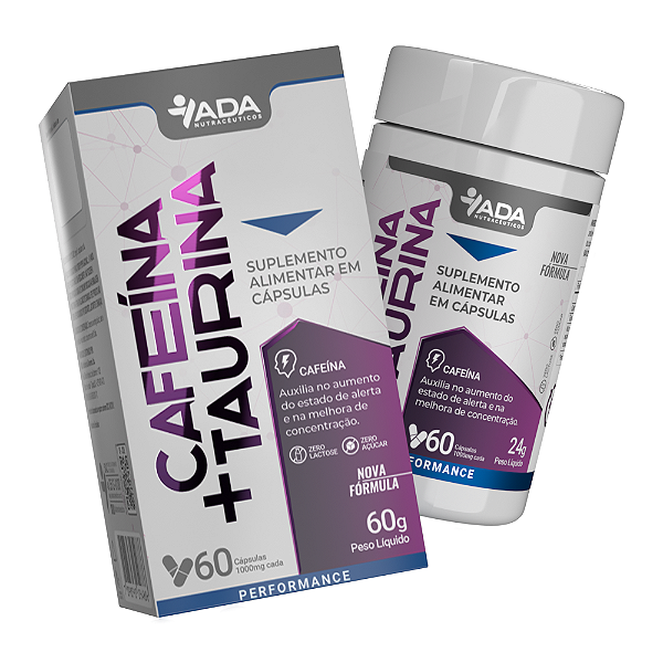 Cafeína + Taurina - 60 Cápsulas 1000mg