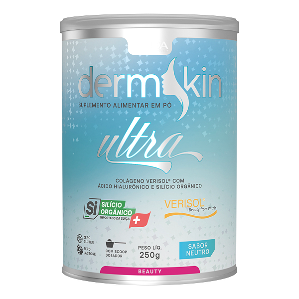 Dermskin - Colágeno Verisol + Ácido Hialurônico + Silício Orgânico - 250G Neutro