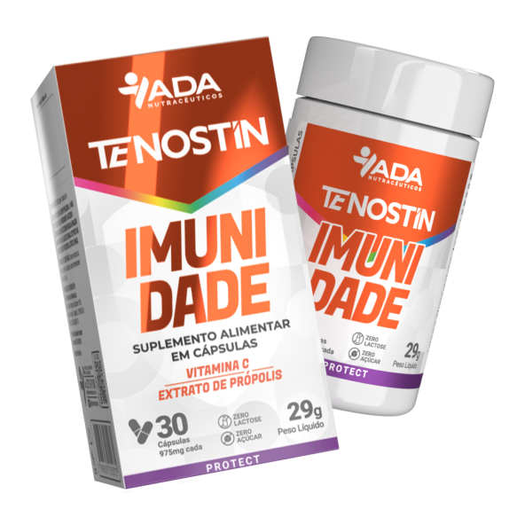 Tenostin Imunidade - Vitamina C + Extrato de Própólis - 30 Cásulas 975mg