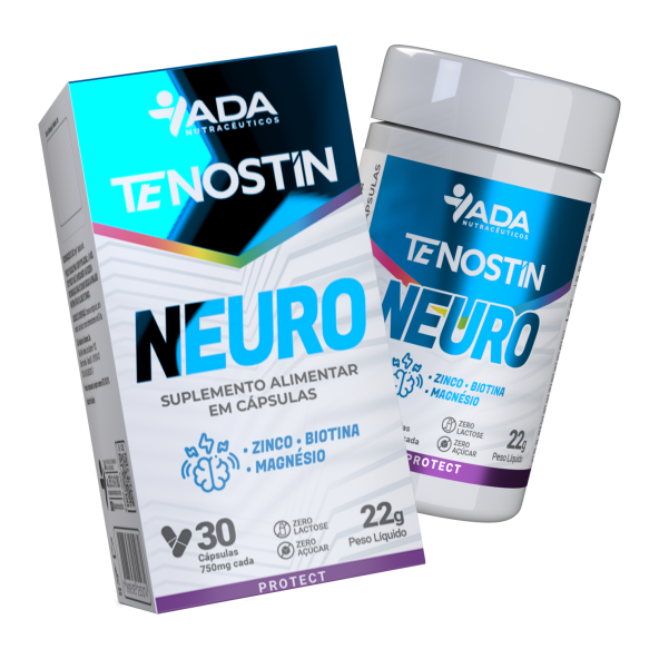 Tenostin Neuro - Zinco + Biotina + Magnésio - 30 Cápsulas 750mg