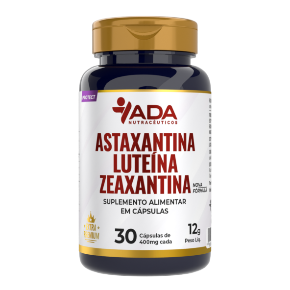 Astaxantina, Luteína e Zeaxantina 30 Cápsulas 400mg Ada Ada Nutracêuticos