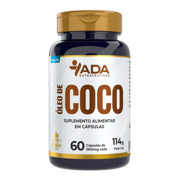 Óleo de Côco 60 Cápsulas 1900mg Ada nutraceuticos