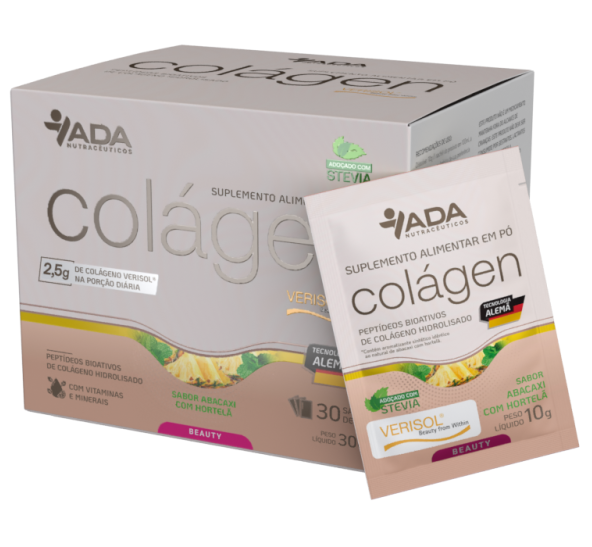 Colagen Verisol - Colágeno - 30 Sachês 10g Abacaxi com Hortelã