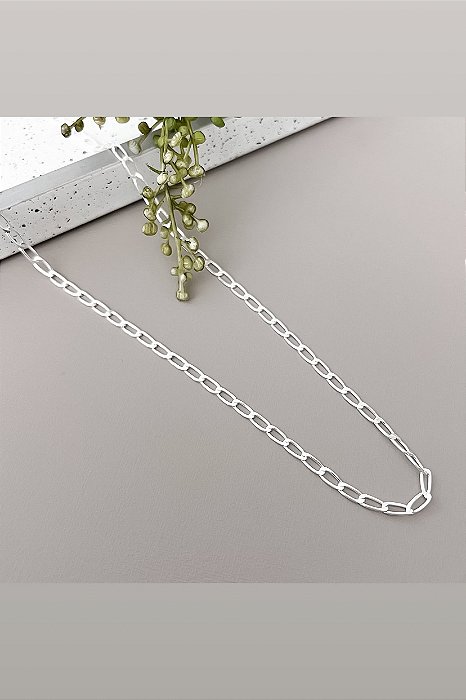 Colar Corrente Masculina Grumet Alongada 60cm