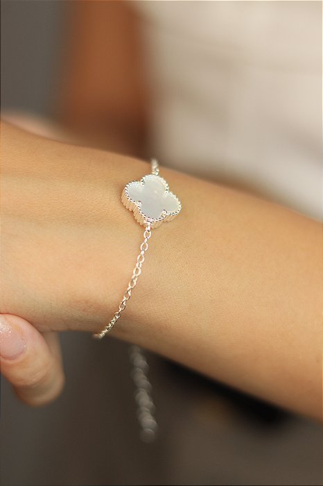 Pulseira Trevo Madrepérola 1,3cm