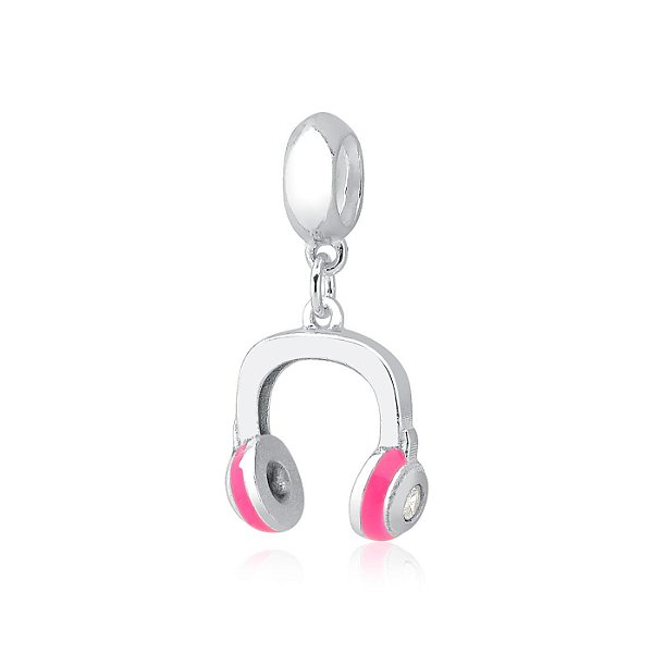 Berloque Fone de Ouvido Rosa