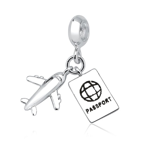Berloque Avião Passaporte