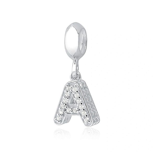 Berloque Letra Cravejada A