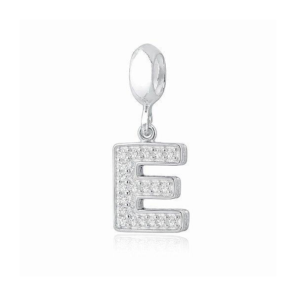 Berloque Letra Cravejada E