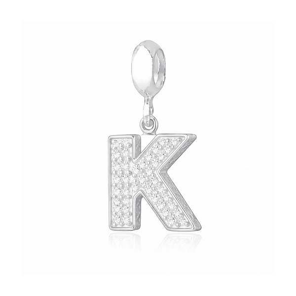 Berloque Letra Cravejada K