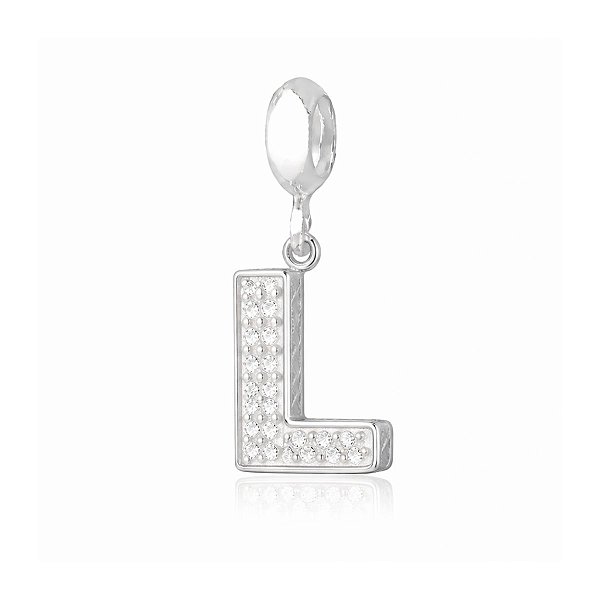 Berloque Letra Cravejada L