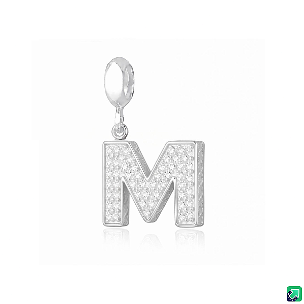 Berloque Letra Cravejada M