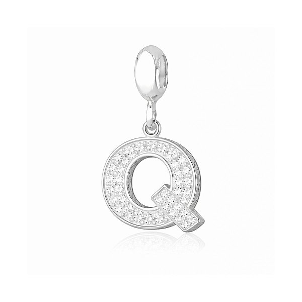 Berloque Letra Cravejada Q