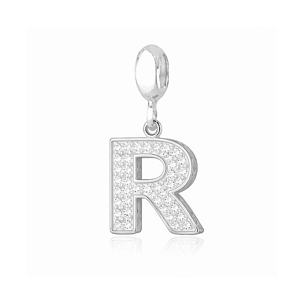 Berloque Letra Cravejada R