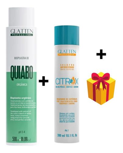 Bioplastia Alisamento Progressiva Quiabo 500ml+ Brinde