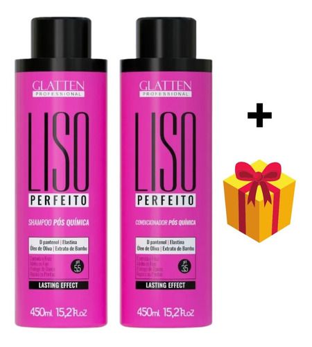 Kit Liso Perfeito Redução De Volume E Frizz - Glatten