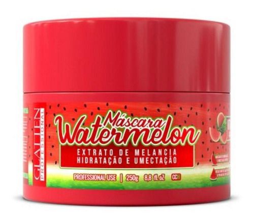 Máscara De Umectação Capilar Melancia 250G - Glatten