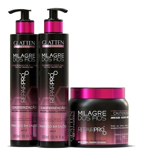 Kit Reconstrução Milagre Dos Fios Repairpró - Glatten