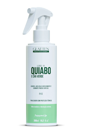 Leave in Quiabo e Chá Verde 200ML - Glatten