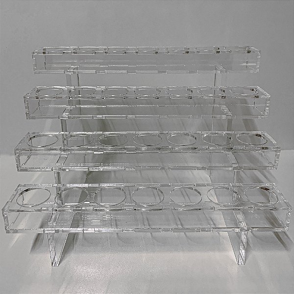 Expositor Acrílico Para Óleos Essenciais 28 Furos