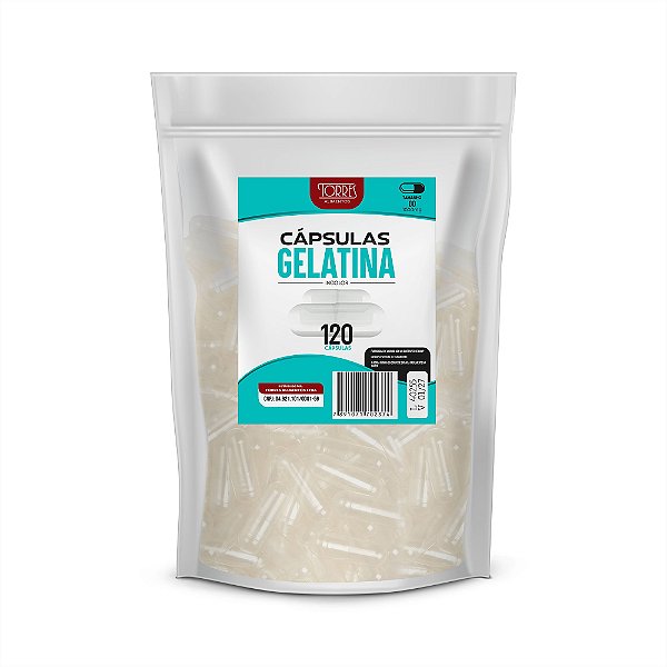 Capsula de Gelatina Vazia Incolor N 00 120 Unidades
