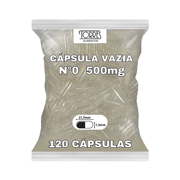 Capsula de Gelatina 120un n°0 Incolor