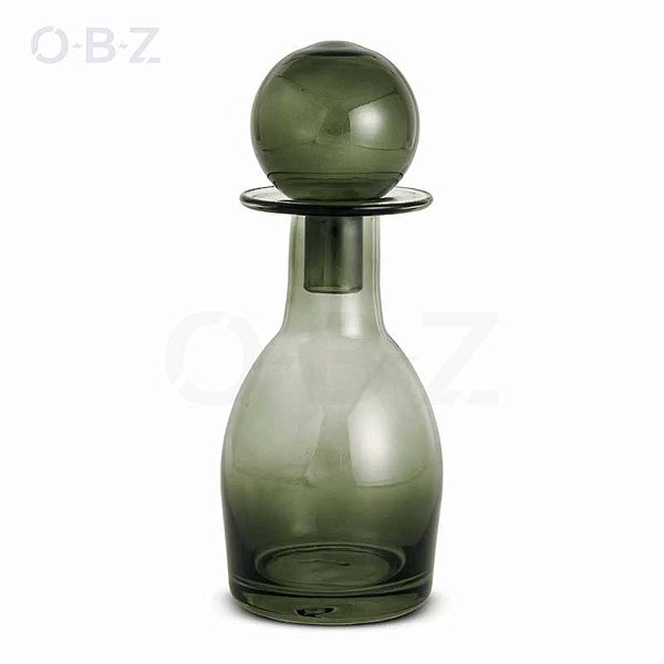 Garrafa Decorativa Vintage de Vidro Verde
