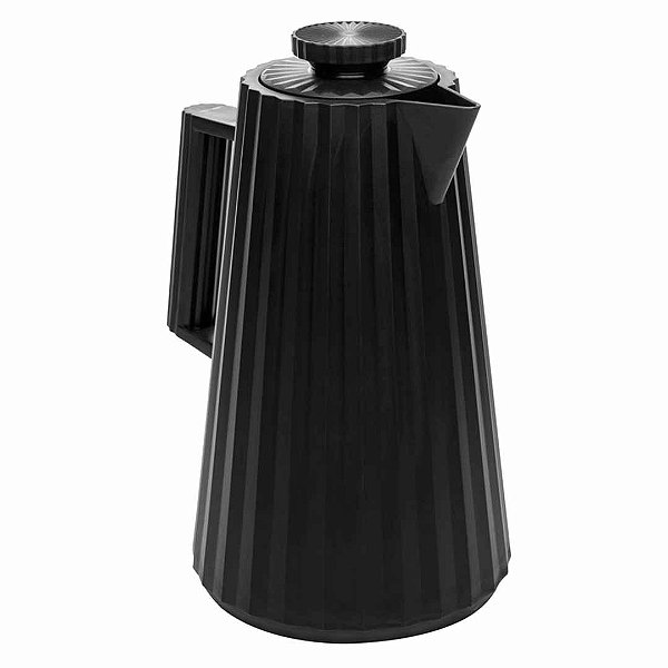 Garrafa Térmica de Café 1 Litro Preta Plissé