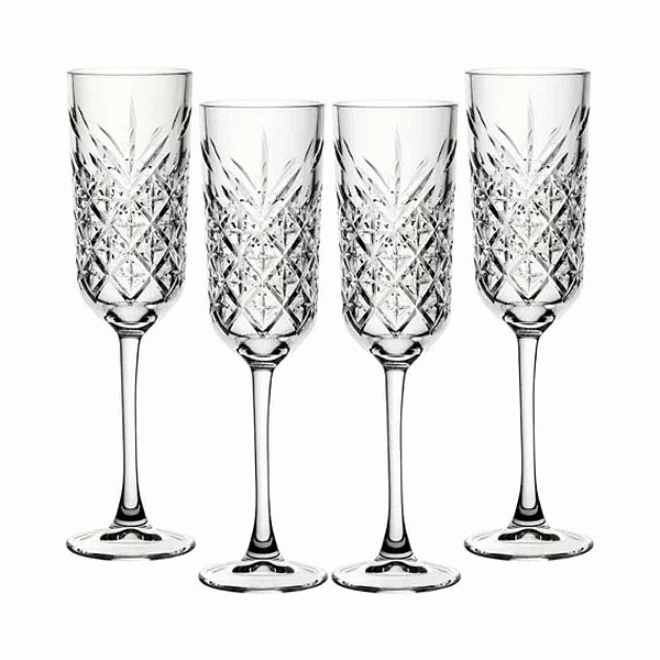 Jogo 4 Taças de Champanhe Timeless Pasabahce 175ml