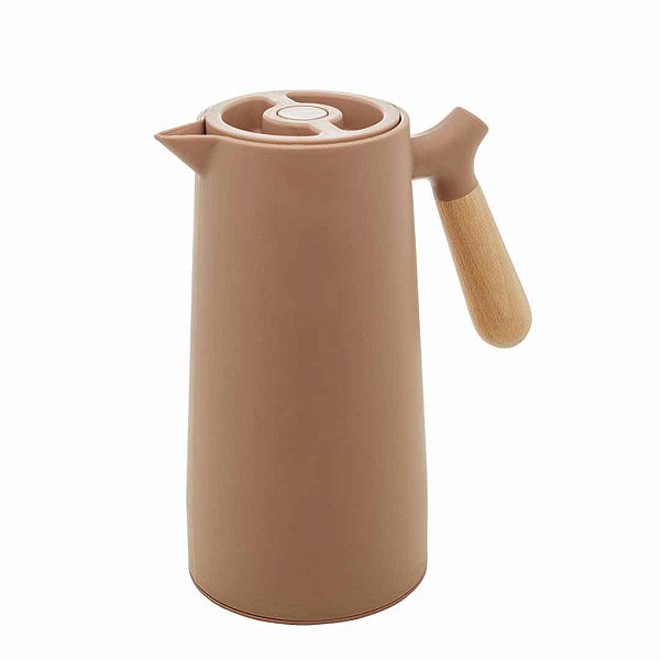 Garrafa Térmica Nórdica com Cabo de Madeira 1L Nude