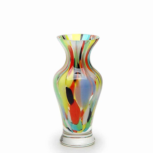 Vaso de Cristal Multicolorido Pequeno 15cm - Cá d’Oro