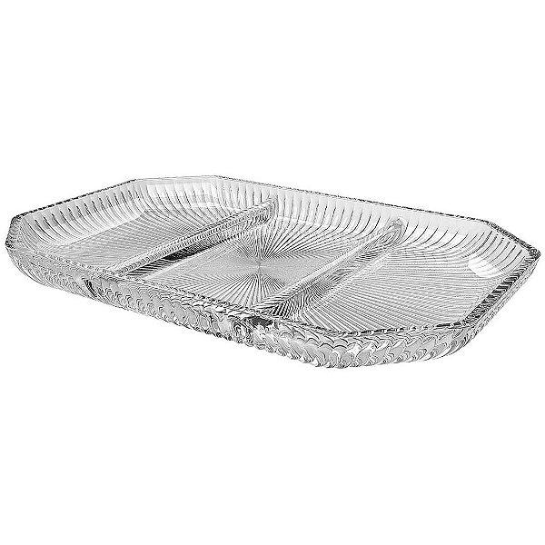 Petisqueira de Vidro com 3 Divisórias Cameratta