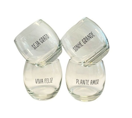 Kit com 4 Copos Rocks Soul - 345ml