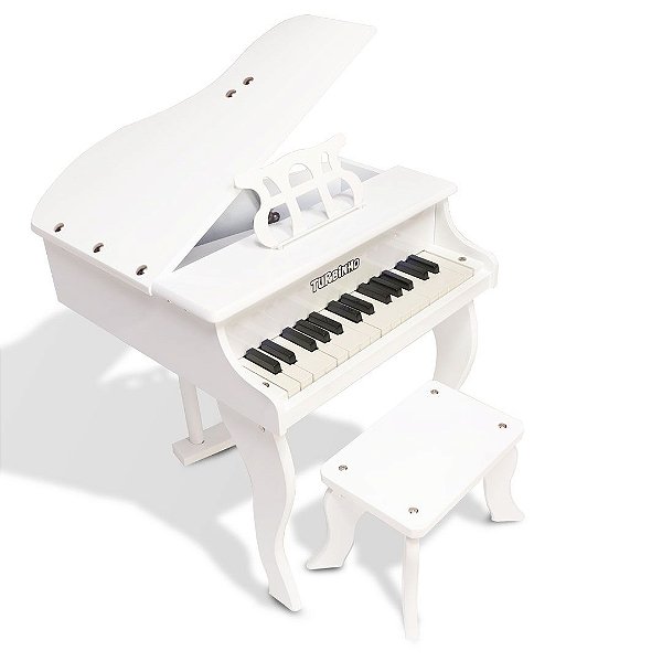 Piano Infantil Elétrico Turbinho E-piano 22 Teclas Branco