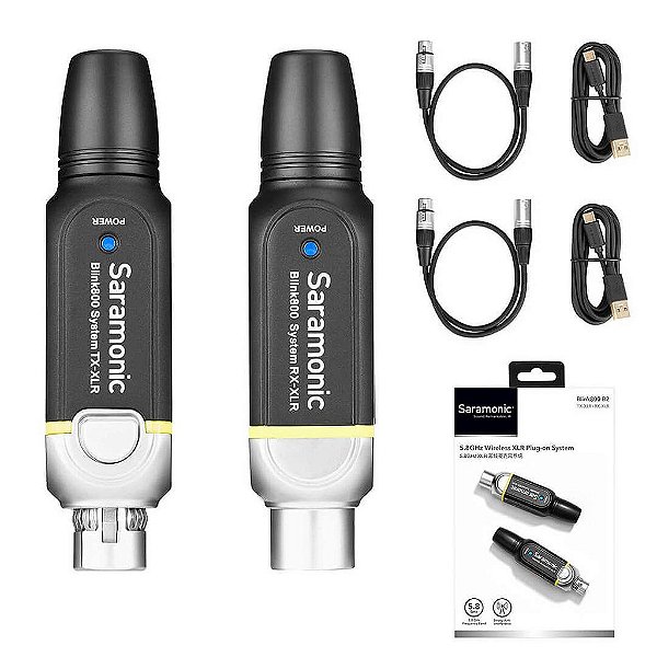 Sistema sem fio 5,8 GHz para microfones dinâmicos e alimentados por bateria
