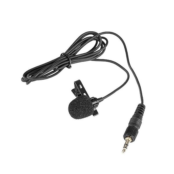 Microfone de Lapela com rosca de travamento P2 - (3,5mm) para transmissores UWMIC