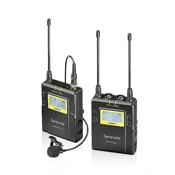 Sistema sem fio de Microfone Lapela para câmera com transmissor de cintura UHF