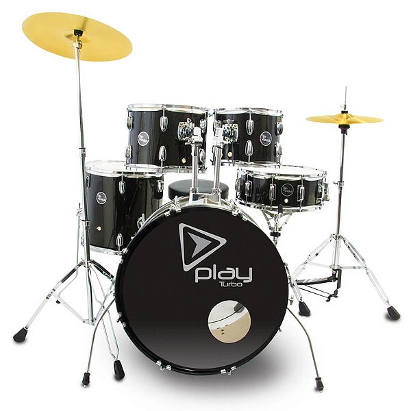 Bateria Turbo Play - Preta Sparkle